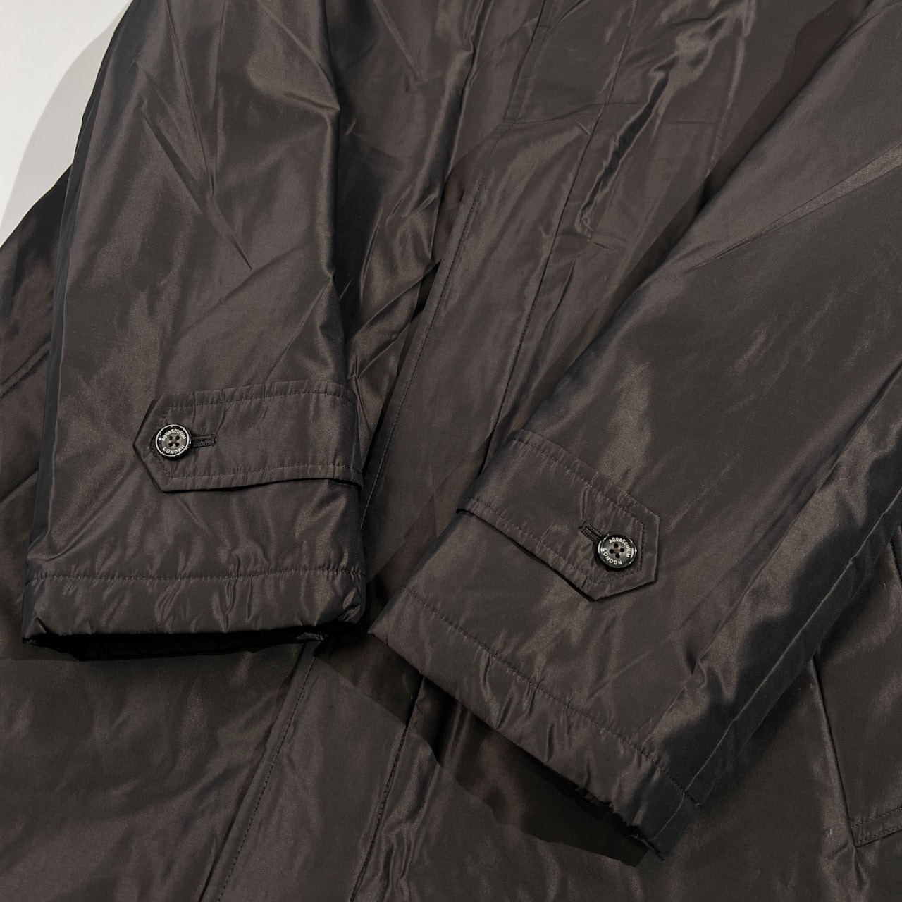 90s Aquascutum アクアスキュータム ダウンライナー付き シルク混 ステンカラーコート サイズ 2L /メンズ/レナウン/オールド/ビンテージ
