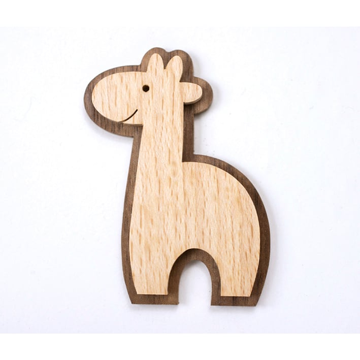 キッコロ 】動物の木製ブローチ ぞう・きりん | GINZA HAKKO 木の香