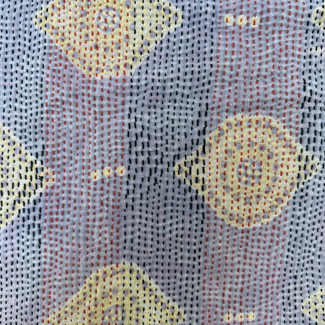 インド ヴィンテージカンタキルト VK009 | 168cm × 223cm