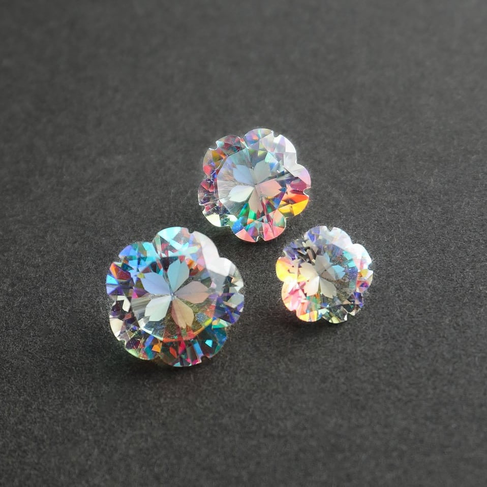 受注生産】 prismgem ふわりさくらインカット シミズ貴石×yuia glass