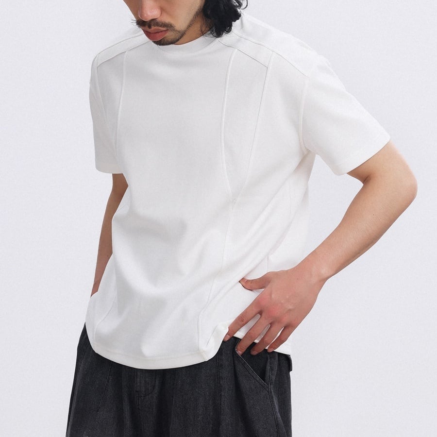 ステッチデザイン ジャストフォルム Tシャツ a-1388