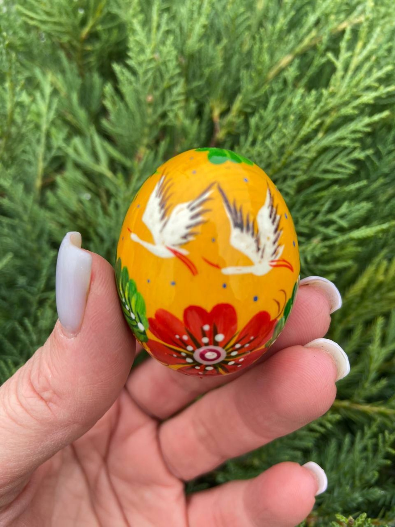ペトリキウカ塗りのイースター・エッグ 4cm　ホメンコ作 - 3