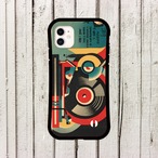 iPhoneケース レコード 北欧レトロポップ｜音楽モチーフのレトロ柄 NOR040