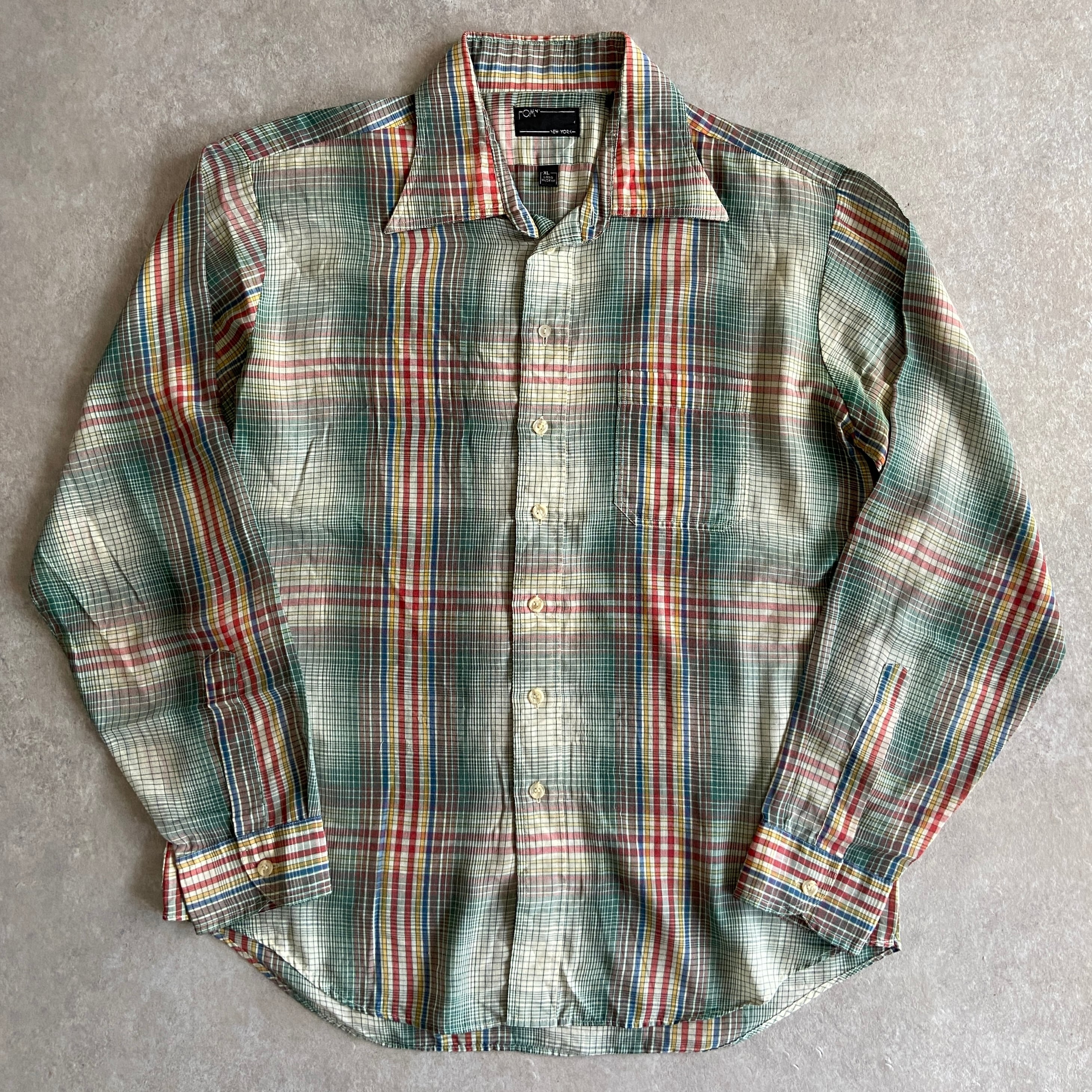 1980~90s L/S Check Shirt XL H681