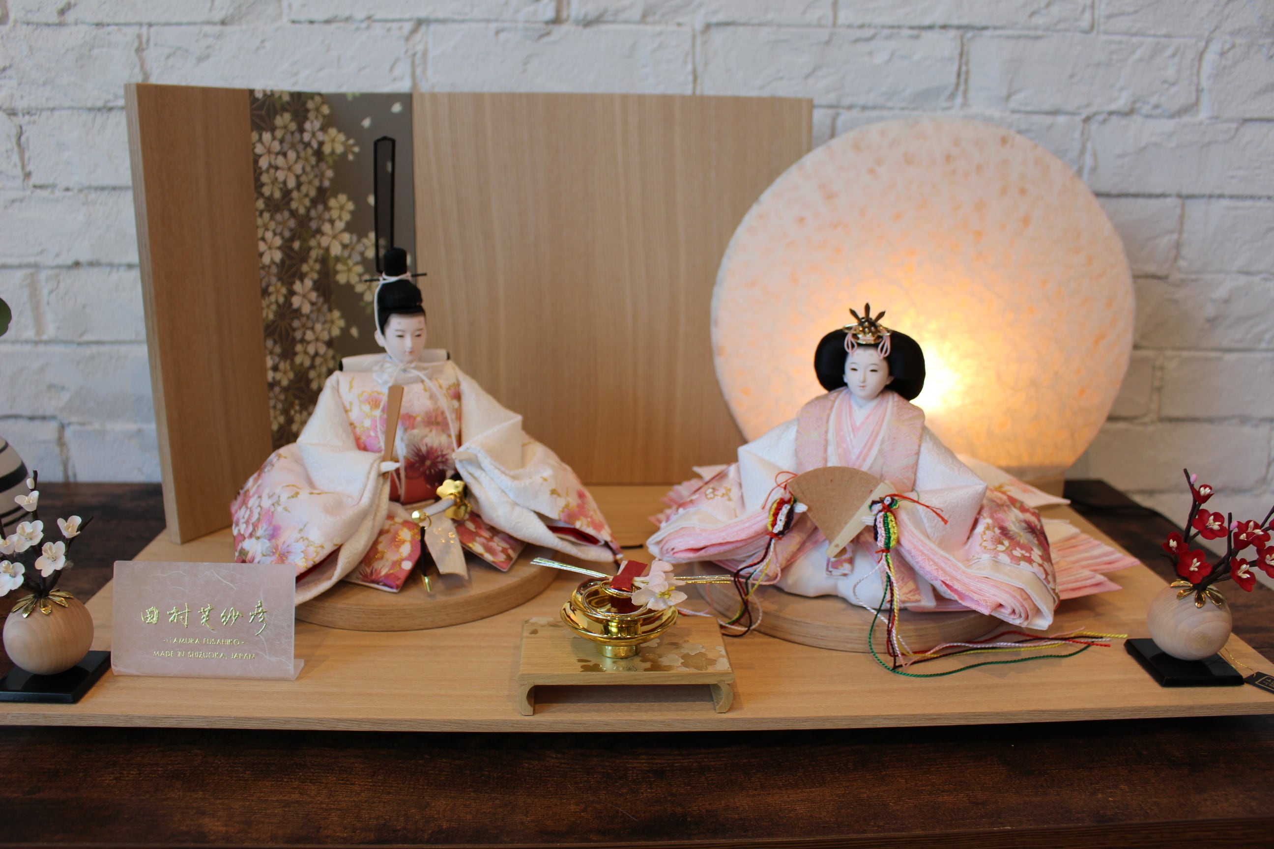 雛人形 親王飾り 田村芙紗彦「結月雪輪」白枝桜 | SHIMADA DOLL