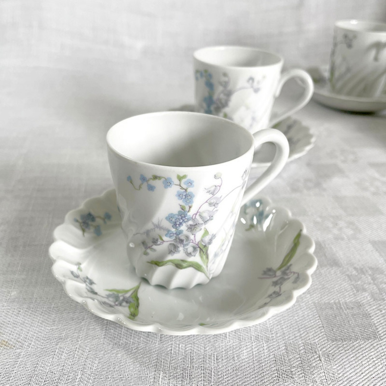 コーヒーカップ＆ソーサー　リモージュアビランド　すずらん　Limoges　 12TWdt27-3