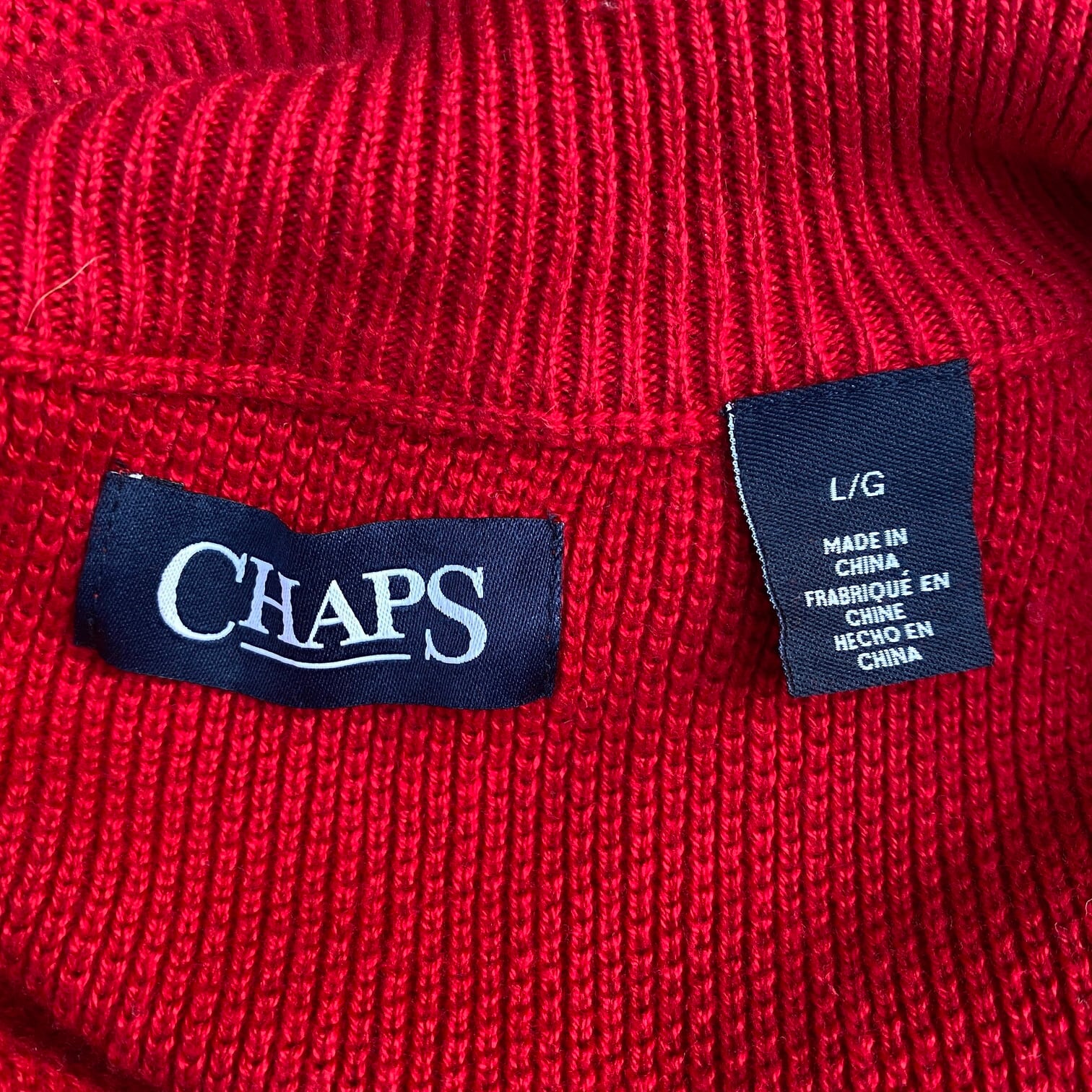 チャップス CHAPS コットンニットハーフジップセーター メンズXL /eaa371263