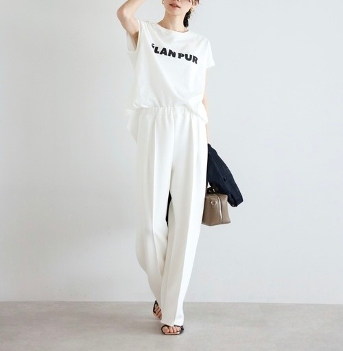 撥水×吸水速乾加工/華奢見えTシャツ 撥水×吸水速乾加工/華奢見えTシャツ