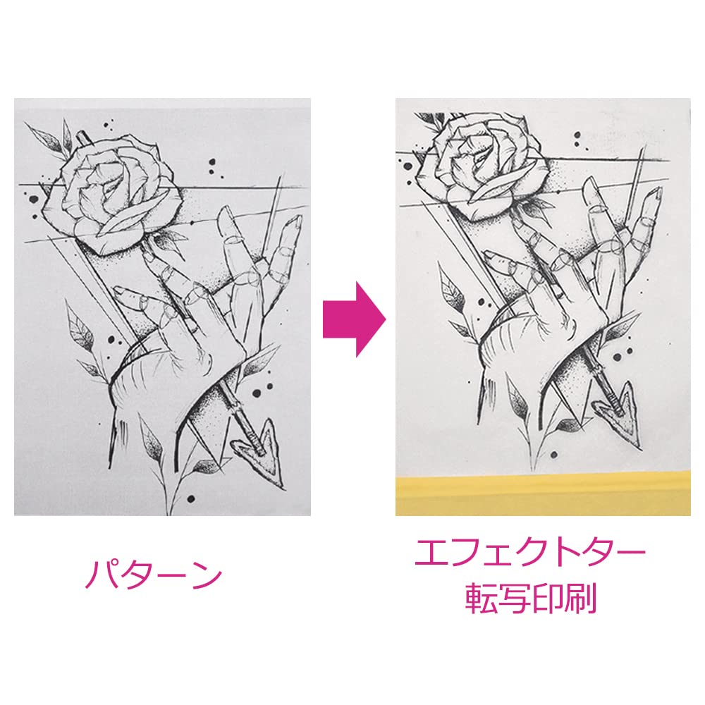 転写紙付きタトゥー練習用スキン、両面タトゥーフェイクスキン10枚