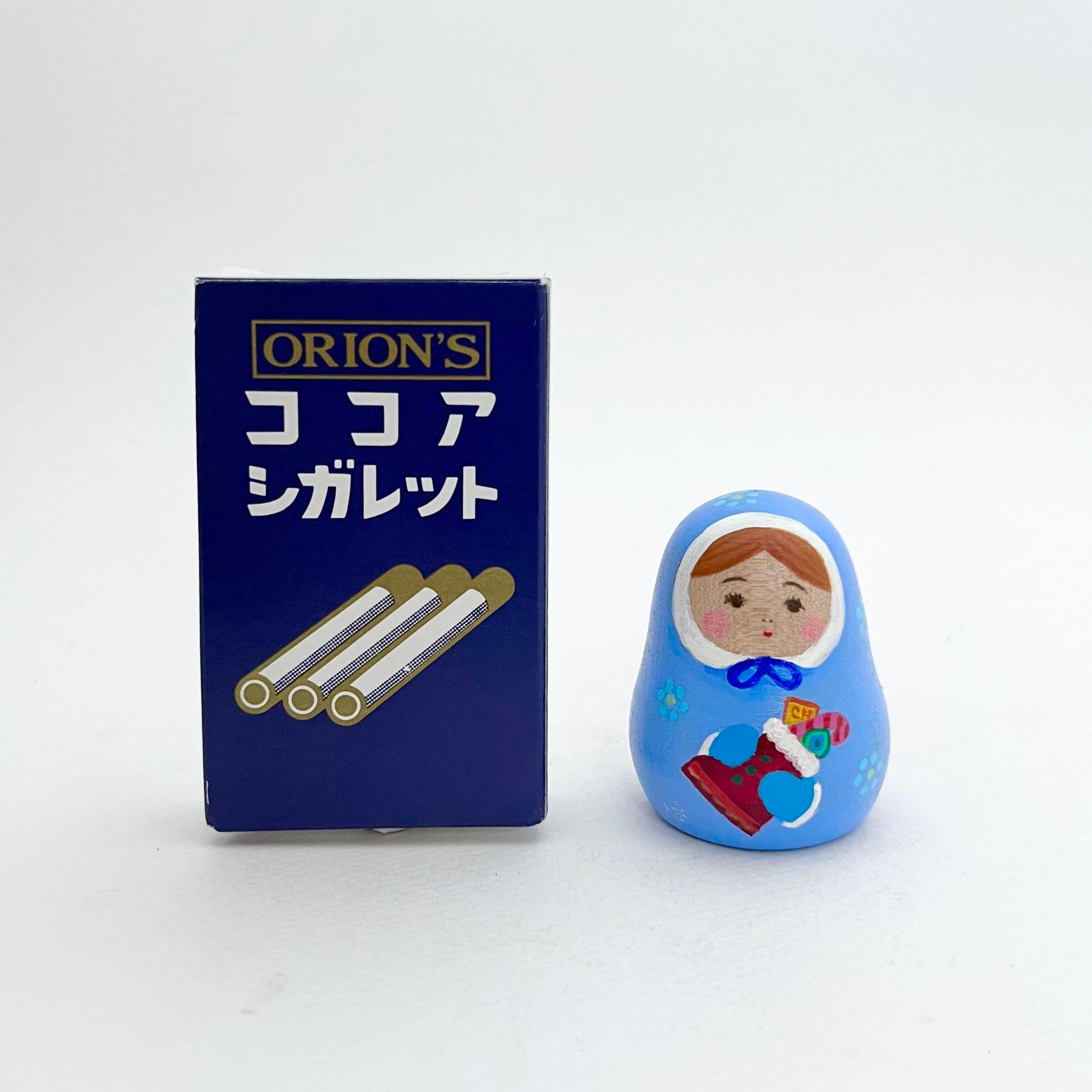 姫だるま（クリスマス/ブルー雪娘）笹原綾工人