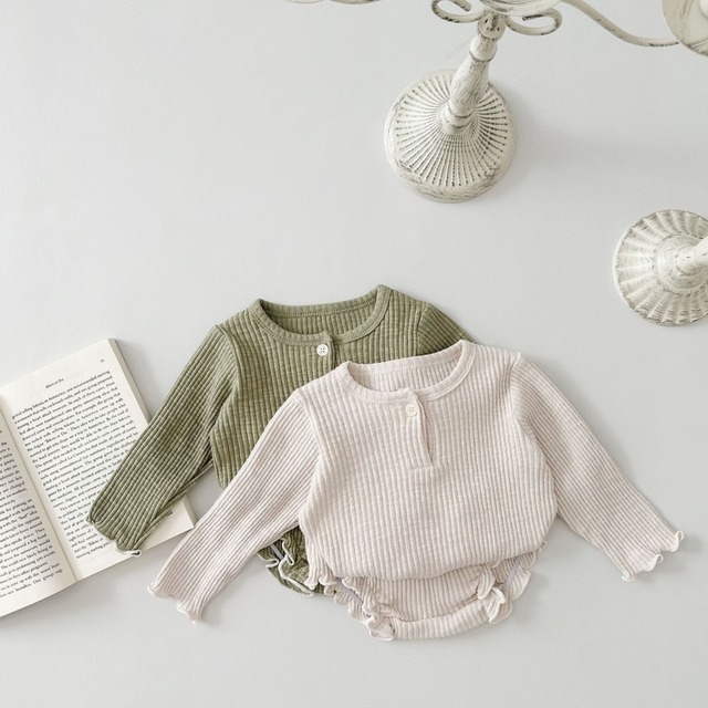 【BABY】春新作　ナチュラルリブセットアップ