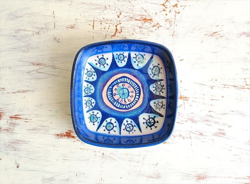 Royal Copenhagen Fajance Tenera スクウェアトレー 11cm プレート Marianne Johnson ロイヤルコペンハーゲン ファイアンス 北欧 アンティーク_220427 ig2439