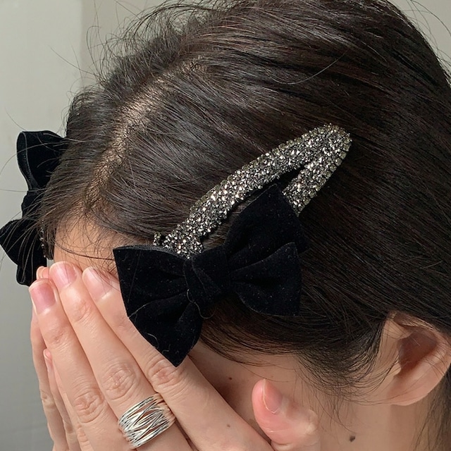 velvet ribbon clip　2litr02727