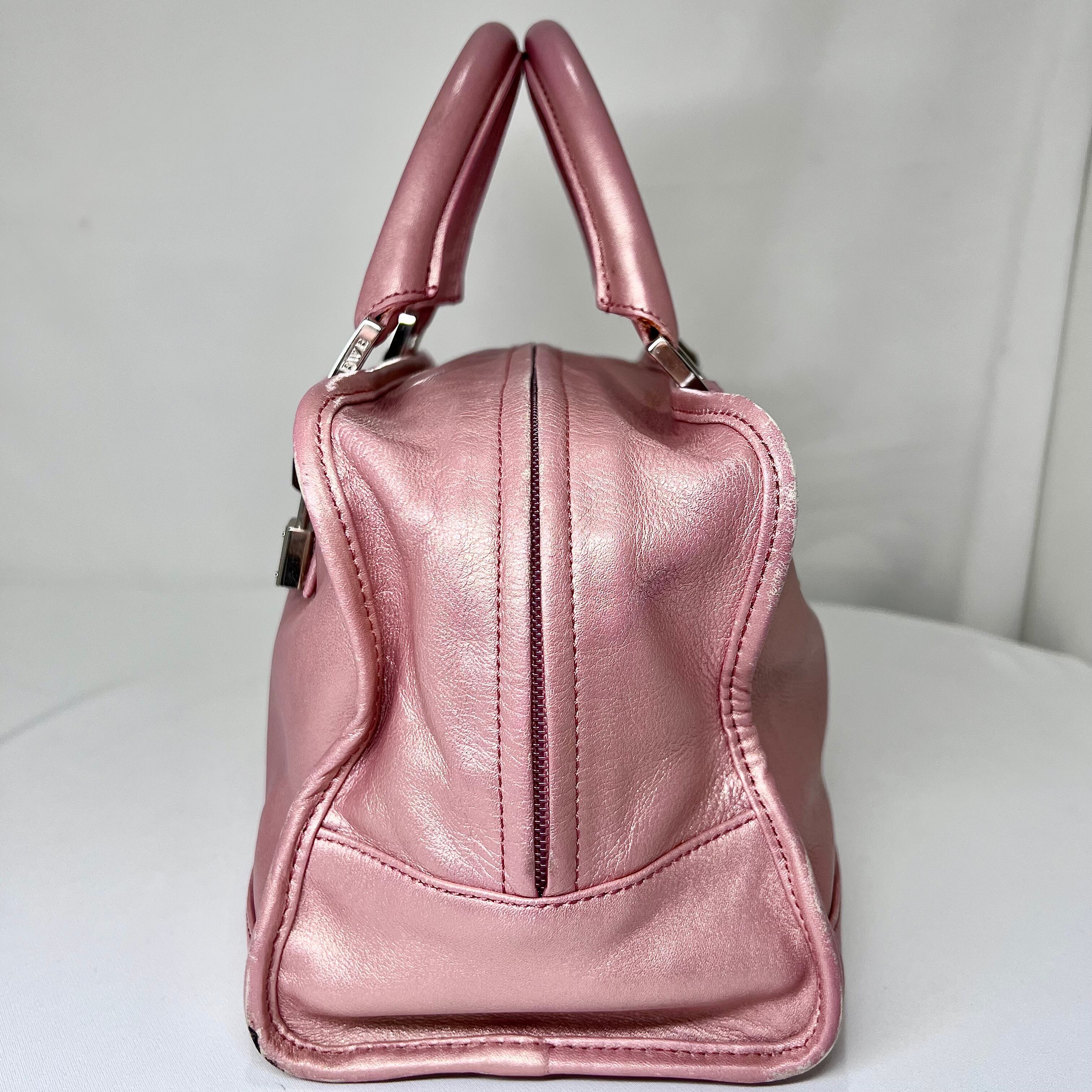 LOEWE ロエベ アマソナ28 アナグラム ハンドバッグ ピンク | 2122