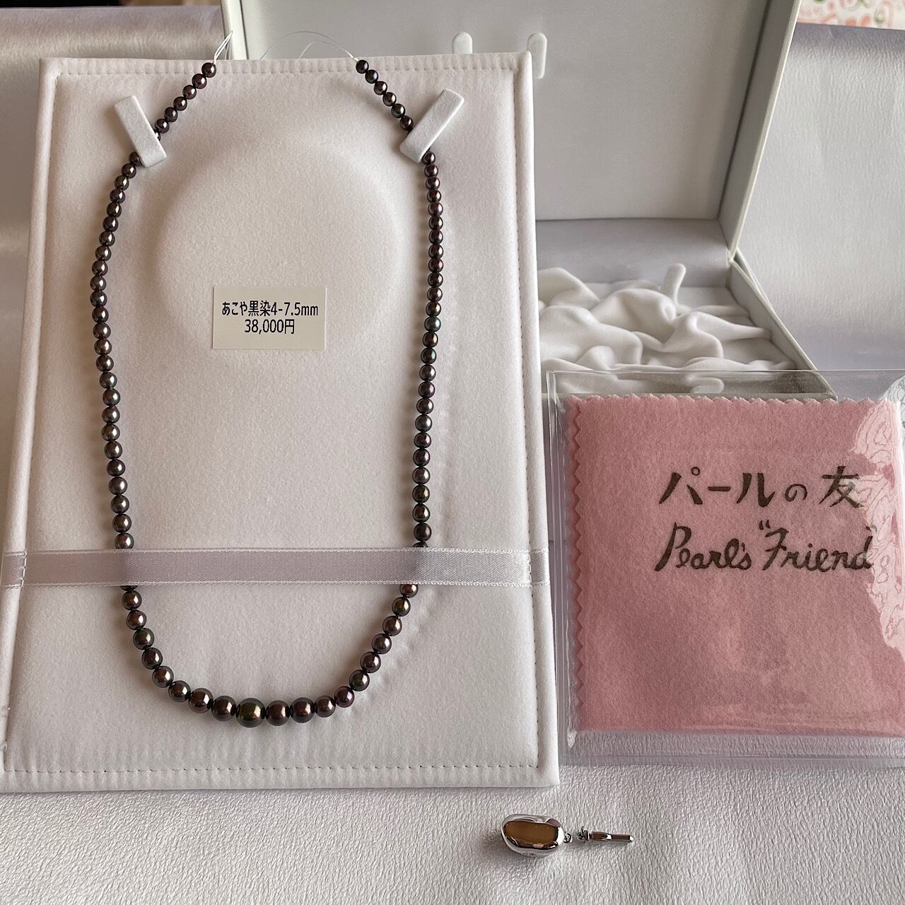 松野屋 キャンバスフラットショルダー アコヤパールネックレス