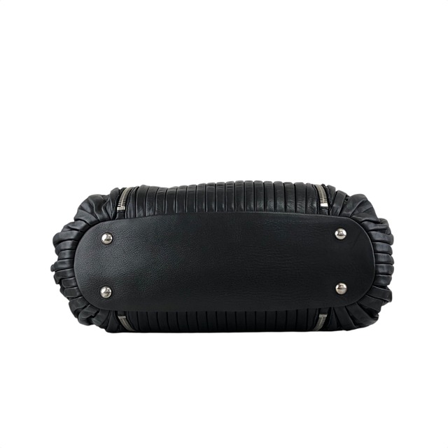 miumiu トートバッグ ブラック フロントジッパー レザー vintage ヴィンテージ オールド fx4ann