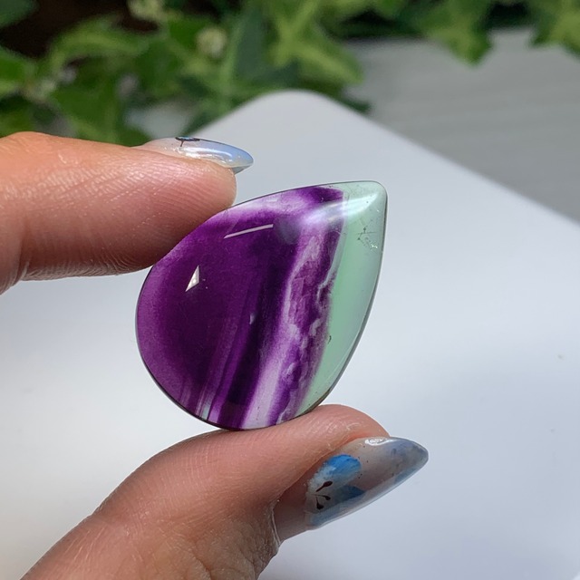 2.透明度高☆グラデーションフローライトルース・しずく型