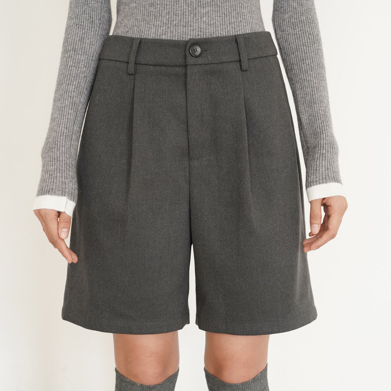 ウールライクショートパンツ a0348