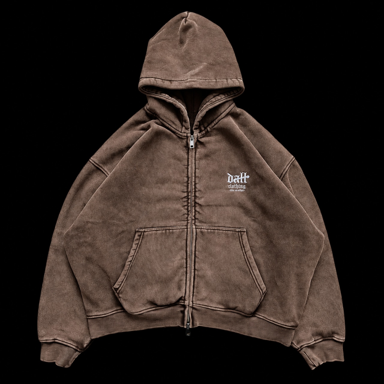 OG SMALL LOGO PIGMENT ZIP HOODIE