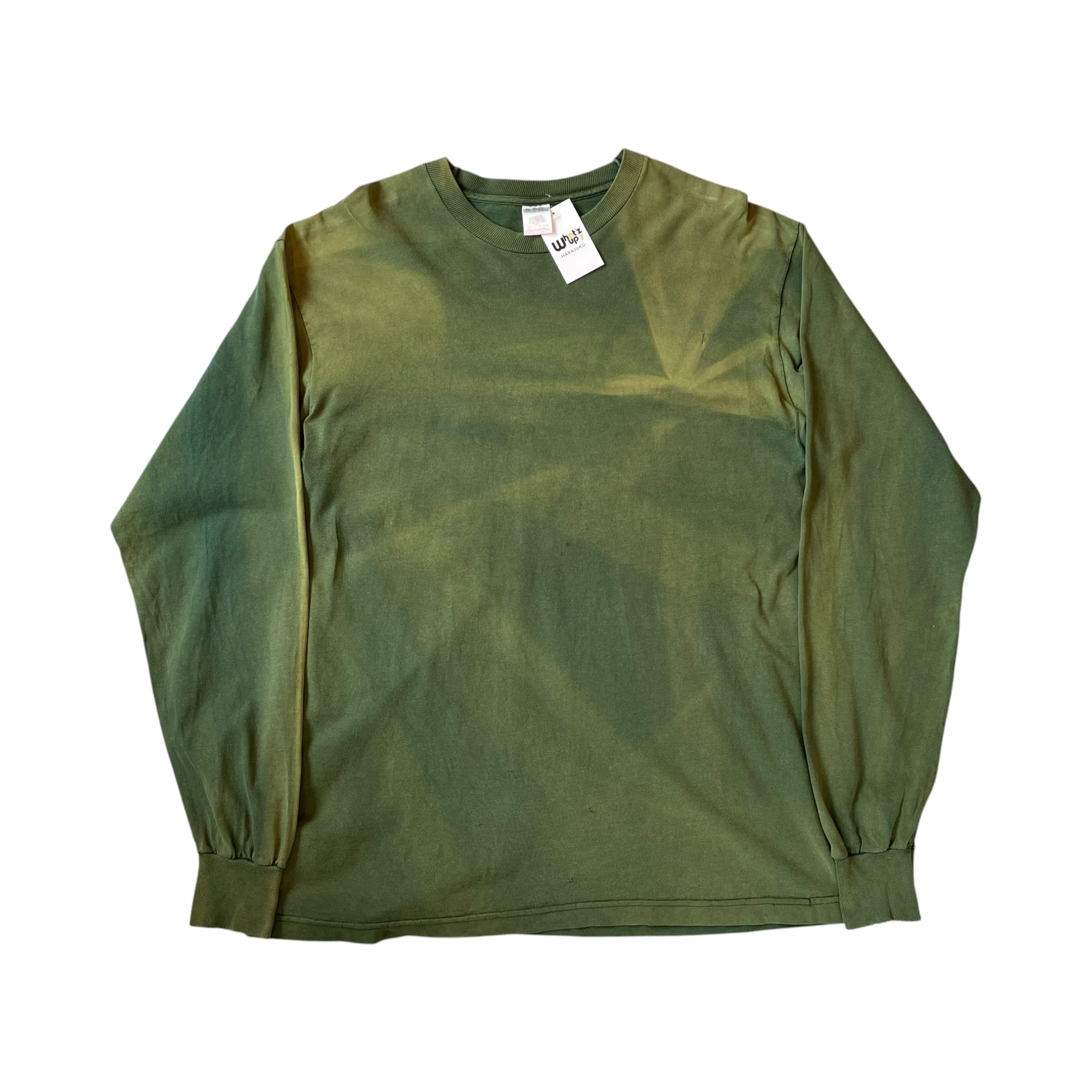 Beutiful Sunfade!! 1990s Fruit of the Room Cotton L/S T-shirt