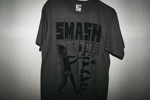 【チャコール】SMASH THE LDP（自民党をぶん殴る） 版画 T-shirts 