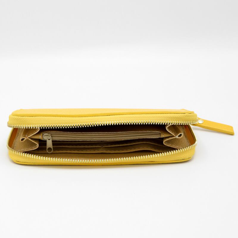 新品【ルタヌア】きれいカラー★フランス製本革ショルダーバッグ★お財布 イエロー黄 ルガトショルダーイエロー 二つ折り財布 小銭入れあり | keywest828