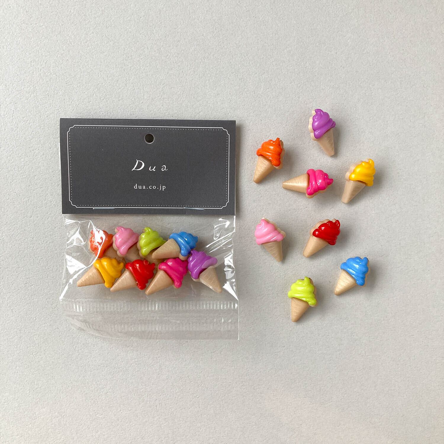 JJボタン カラフルソフトクリームボタンパック（8p） | Dua