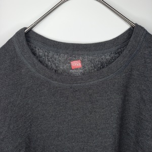 ヘインズ　プレミアム　クルーネック　スウェット　トレーナー　無地　XL