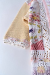 Botanical motifs cotton sweater