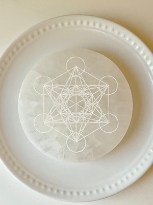 セレナイトプレート(メタトロンキューブ)8cm