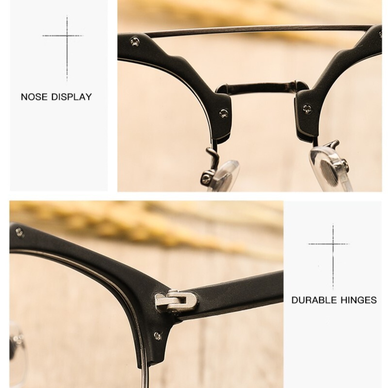 Wood Grain Two Bridge Glasses -sirmont- / ウッド グレイン ツーブリッジ メガネ -サーモント-