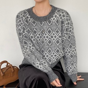 diamond pattern knit　j-0203