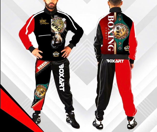 【WBC公認ブランド】BOX ARTセットアップ〜RED-BLACK WBC BOXING SWEATSUIT〜