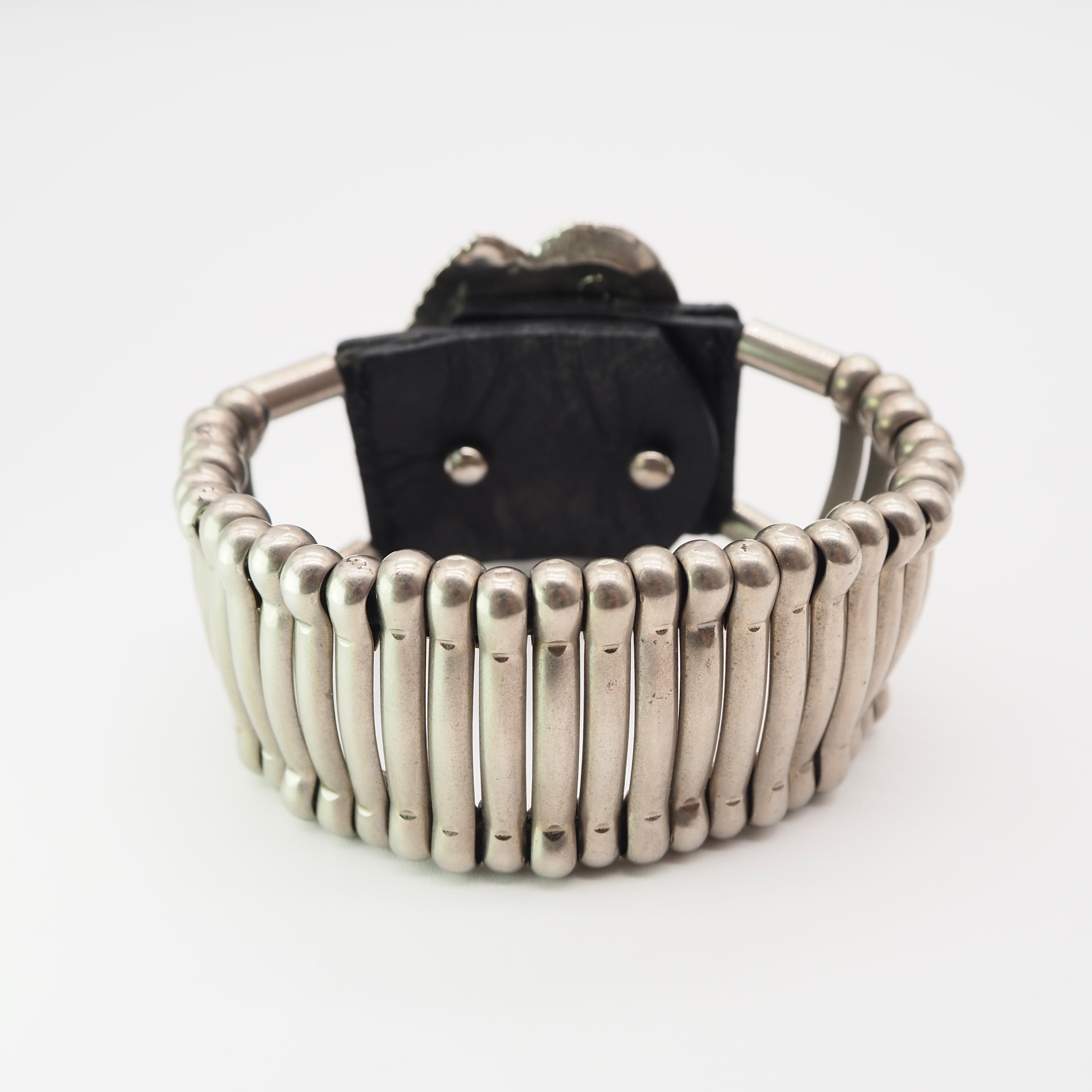 TOGA Archives レザーブレスレット TOGA レザーメタル ブレスレット ステンレス トーガ 付属品付き