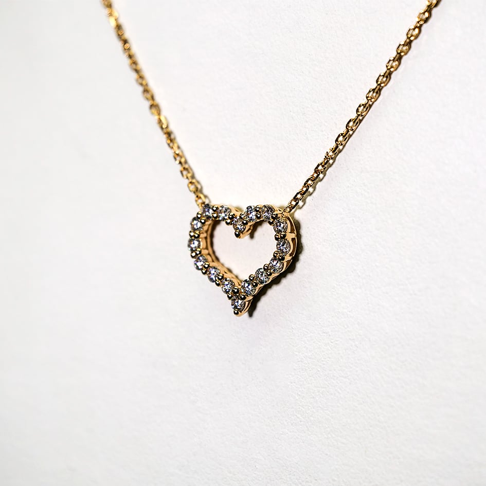 新品即決 K18ダイアハートペンダント＆ネックレス 新品即決 K18