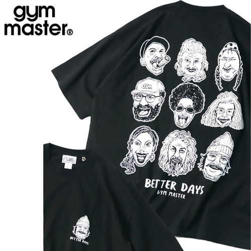 gym master ジムマスター 7.4oz BETTER DAYS ビッグTEE｜発泡プリント オーバーサイズTシャツ G721710 ブラック