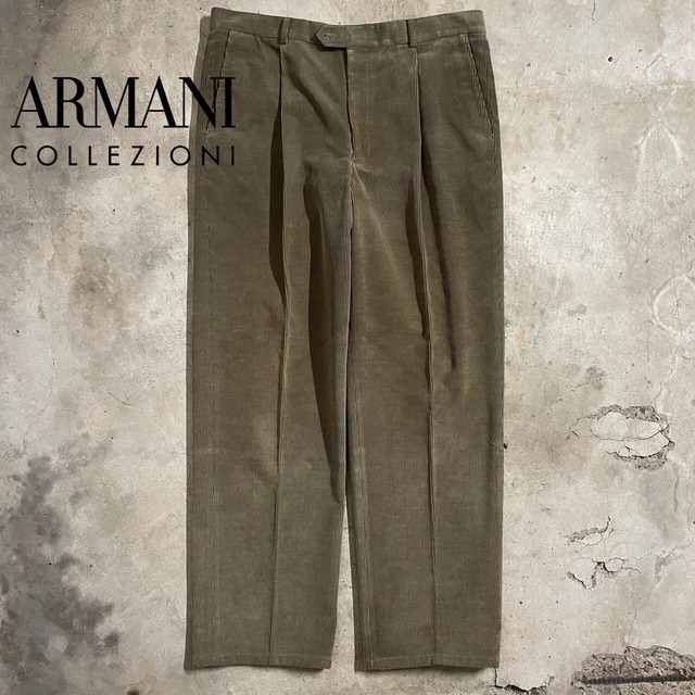 【ARMANI COLLEZIONI】made in Italy corduroy pants(xlsize)0123/tokyo