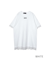 【直営限定ITEM】ヘムレースルーズTシャツ (WHITE) CQ-49004H