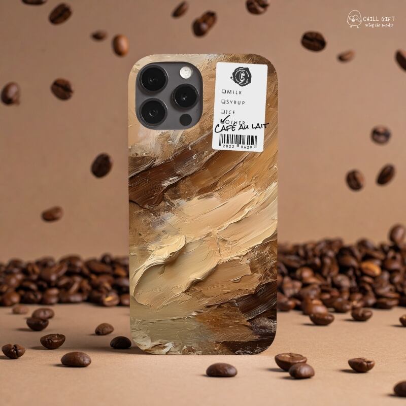 手のひらの中の絵画展~カフェオレ~ スマホケース iPhone Android 全面印刷 カフェメニュー カフェドリンク コーヒー