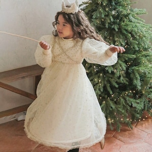 クリスマス星柄メッシュワンピース3色