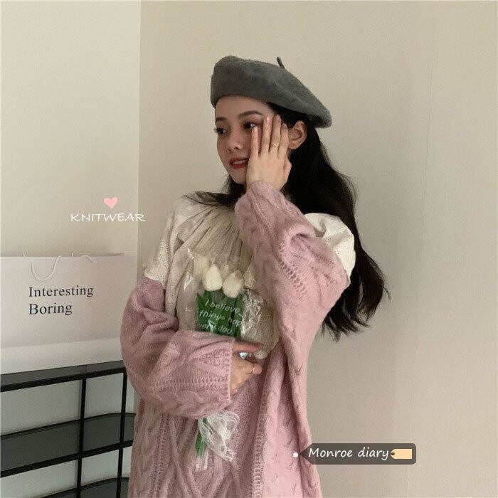 セーター ルーズスプリングウィンタートップス 春物 冬物 モンロー65222194760