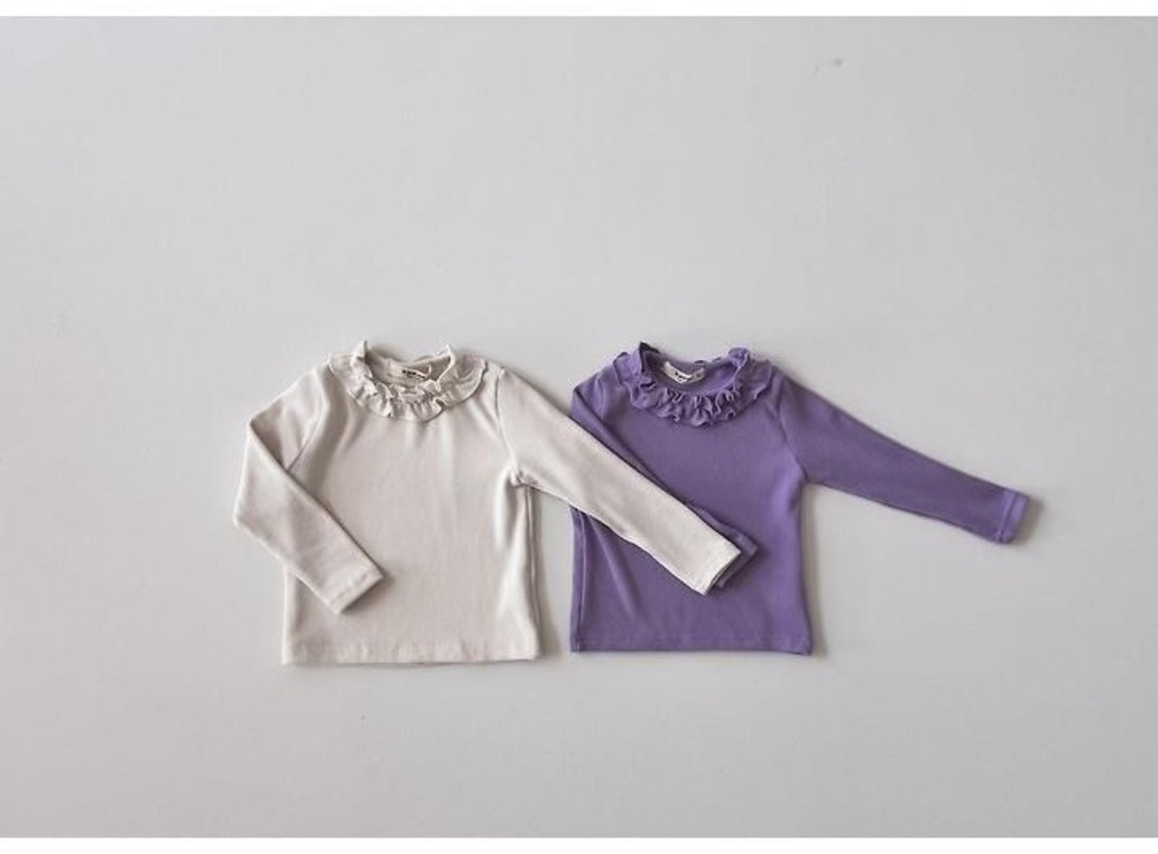 ルプティモ / le petit mo / オブスリブフリルTシャツ / 韓国子供服 / キッズ / 26winter〖取寄〗*XS~XL*