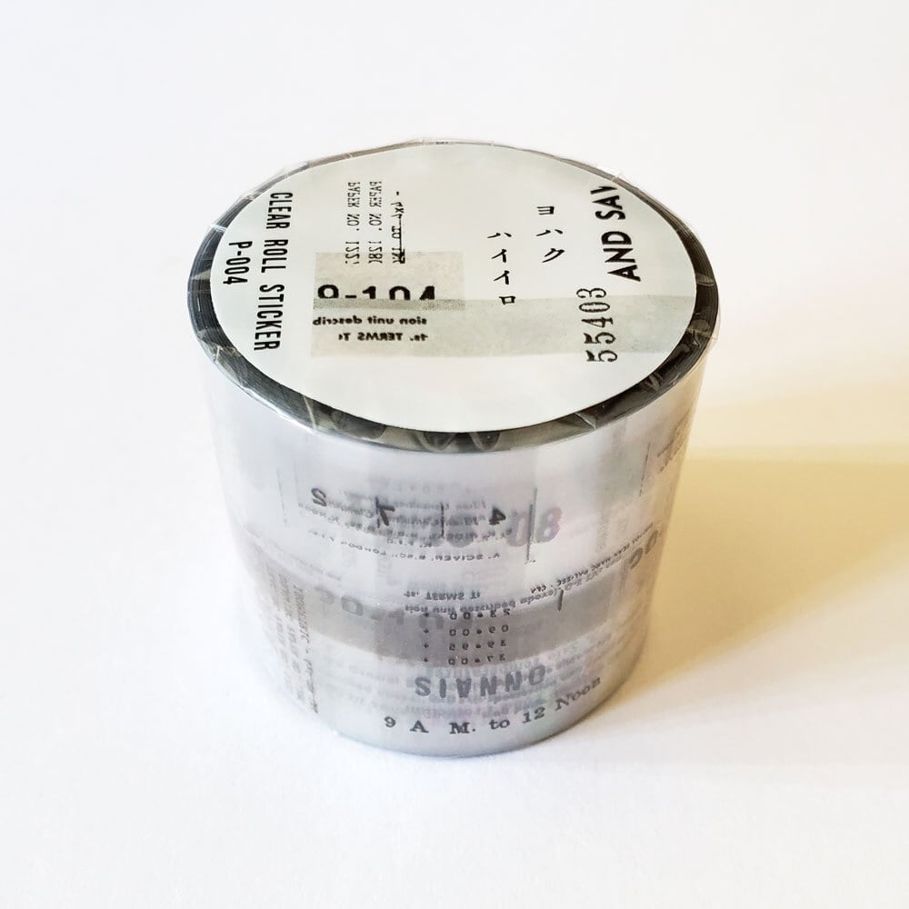 ヨハク 透明ロールシール ハイイロ 40mm | hacohalu 紙雑貨・文具専門店 