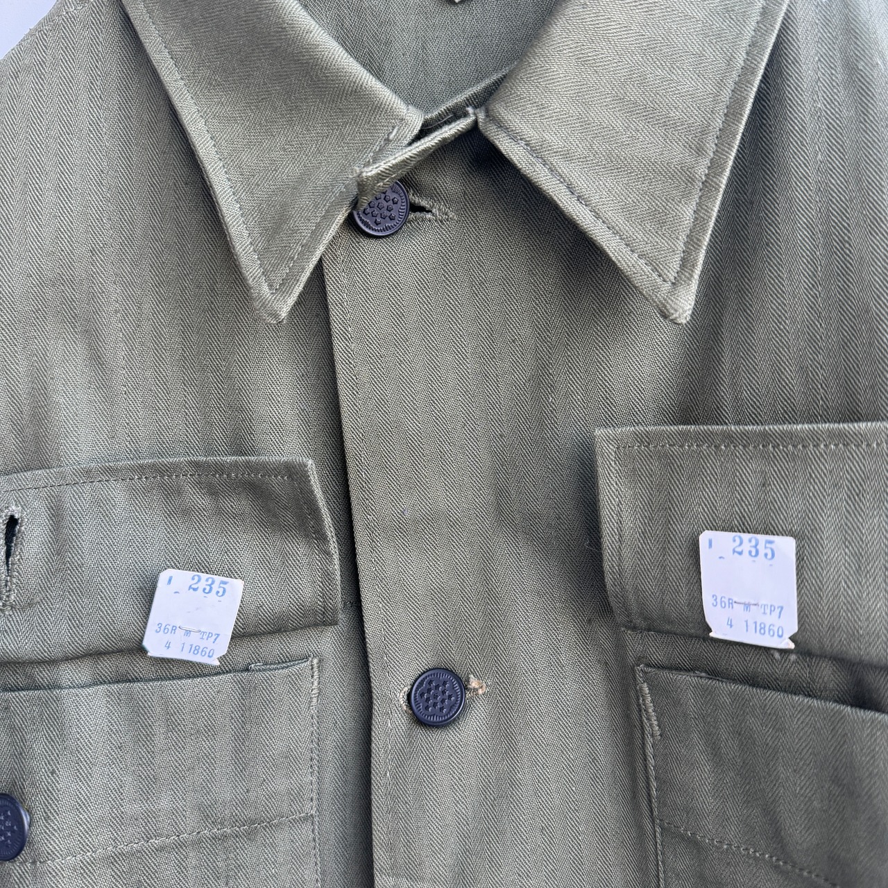 US Army M-43 HBT シャツ デッドストック 40s 画像5