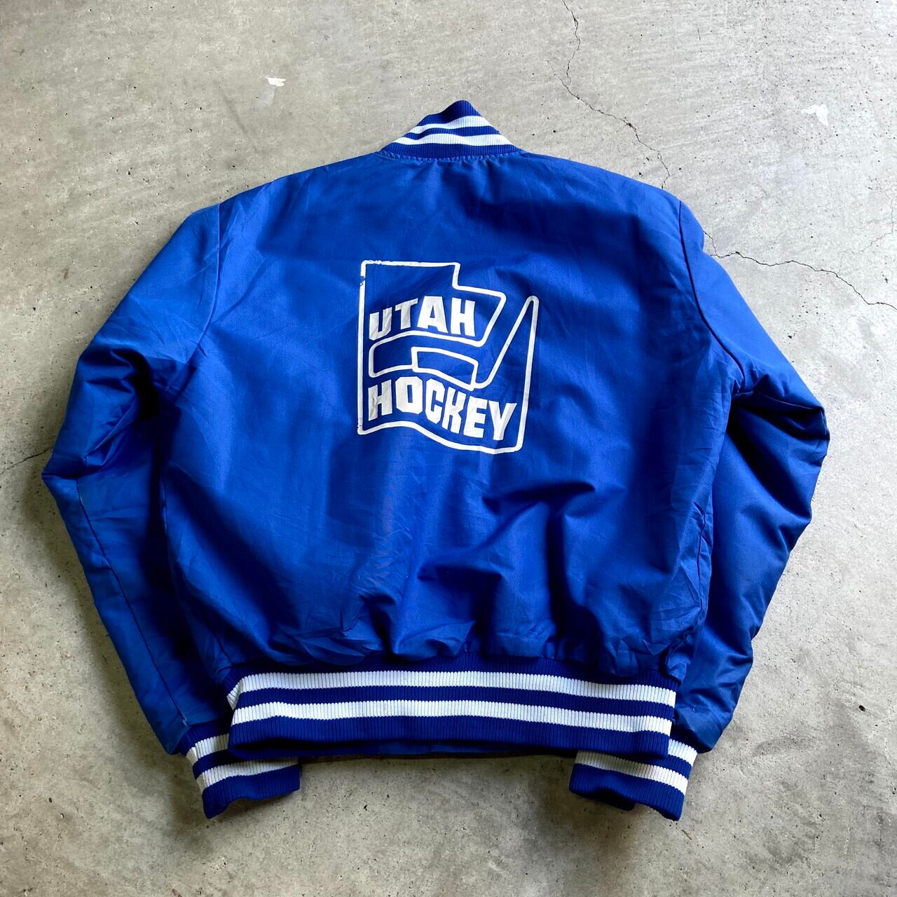 90s ビンテージ Hockey ホッケー ボンバージャケット スタジャン L