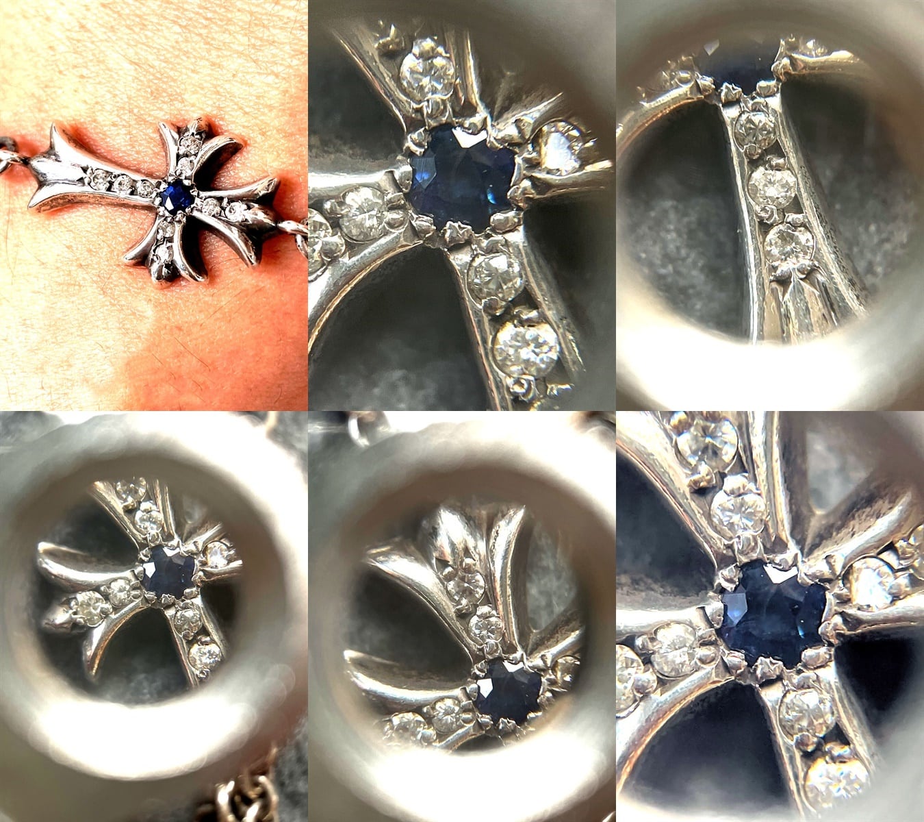 レア 特注 CHROME HEARTS クロムハーツ タイニー CH クロス ブレス 10