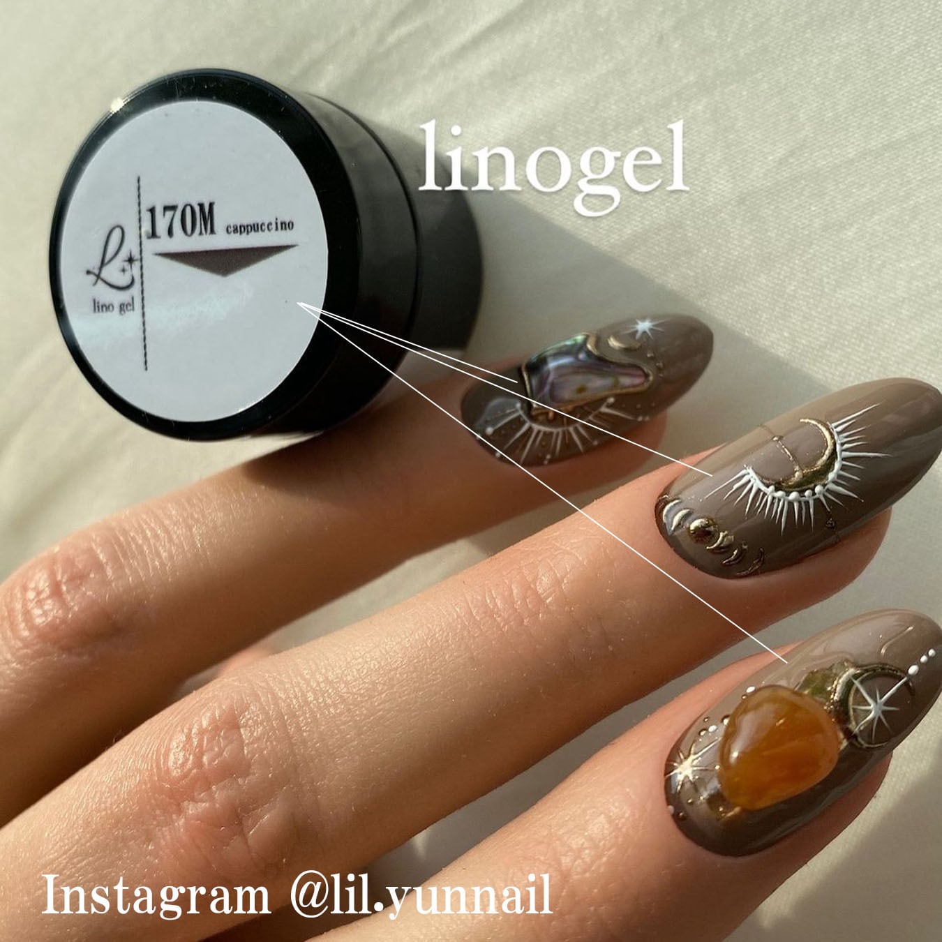 ジェルネイル カラージェル 170M カプチーノ cappuccino くすみ茶色