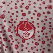 DRESS CODE INTERNATIONAL ドレスコードインターナショナル 総柄 半袖ポロシャツ 1/ホワイト レッド/ZOY