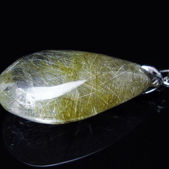 プラチナルチルクォーツ ペンダント 一点物 メール便可 [M便 1/20] 112-13247