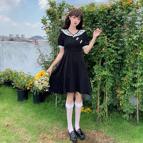 ✞ きれいめ☆バックルレース半袖スリーブ♥カワイイ♥ ショート スウィート ✞ゴスロリ SM ミリ 甘ロリ クラロリ 和ロリ エレガント 黒ロリ 姫ロリ 華ロリ BB-BB9483000